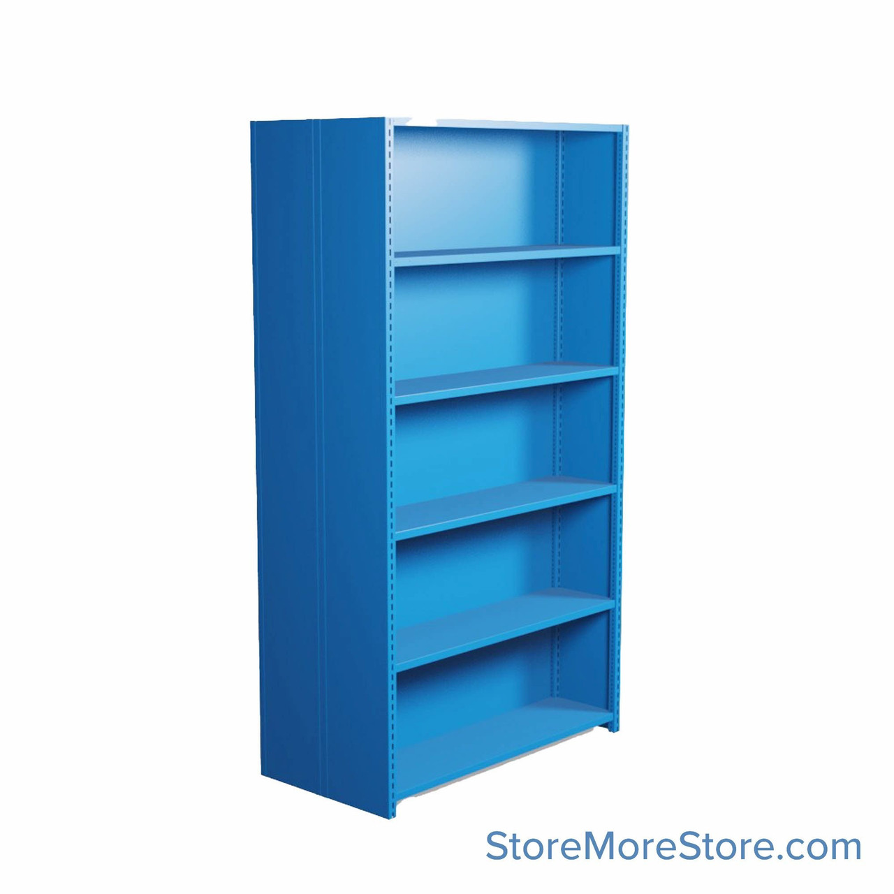 Industrial Shelving, 48" W x 24" D x 87" H, Closed Back-to-Back Shelving, 12 Shelves