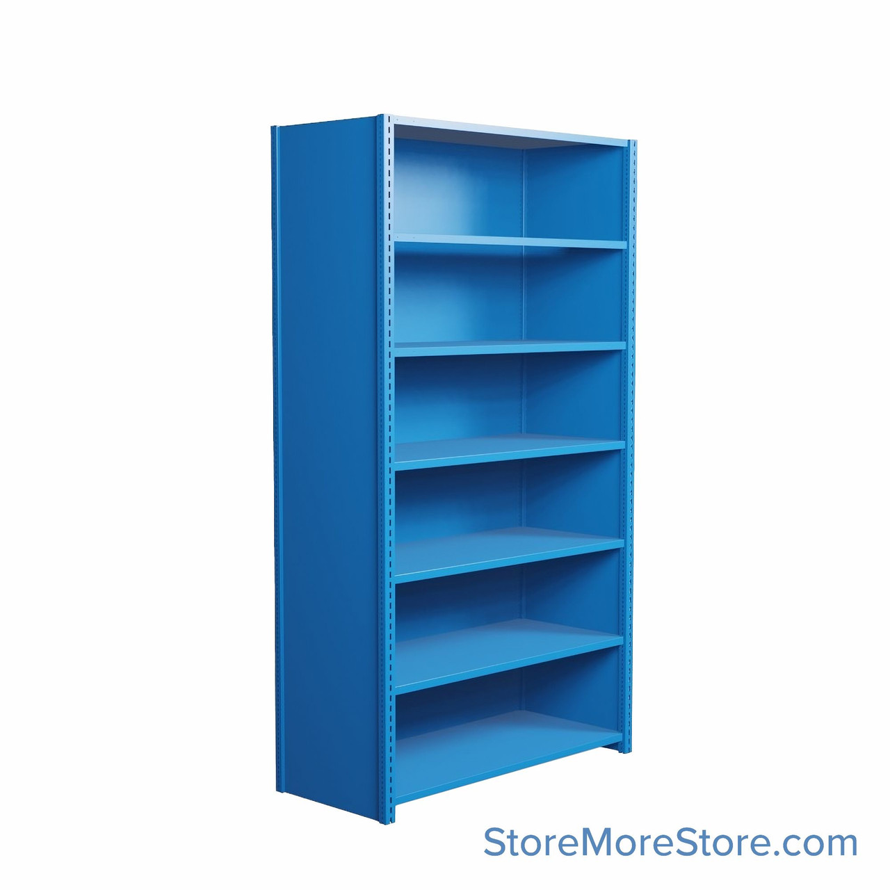 Industrial Shelving, 42" W x 18" D x 75" H, Closed Single Shelving Unit, 7 Shelves