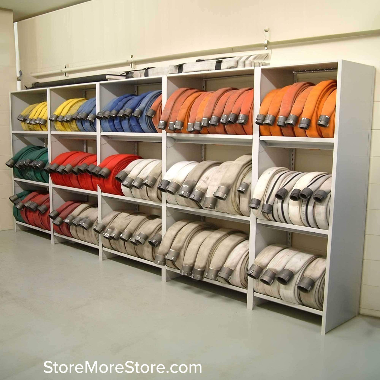 Fire Hose Storage Rack, 36" W x 18" D x 76" H, 3 Shelves