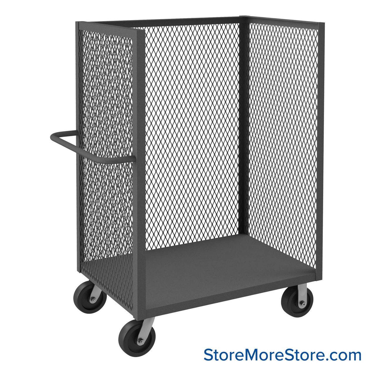 Wire Mesh Cart, 36.5" W x 24.5" D