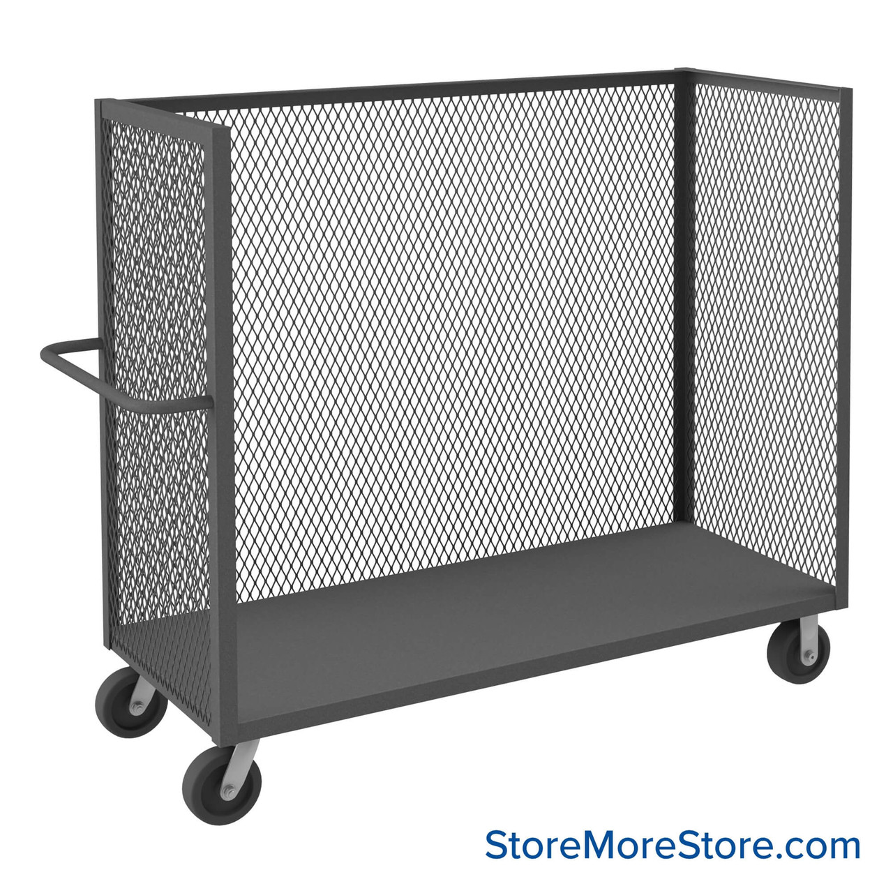Wire Mesh Cart, 60.5" W x 24.5" D