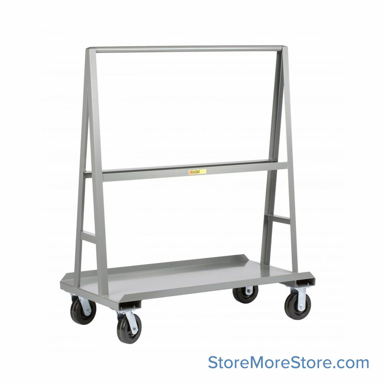 A-Frame Panel Cart, 60" W x 24" D, 6" Phenolic 2 Rigid & 2 Swivel Casters