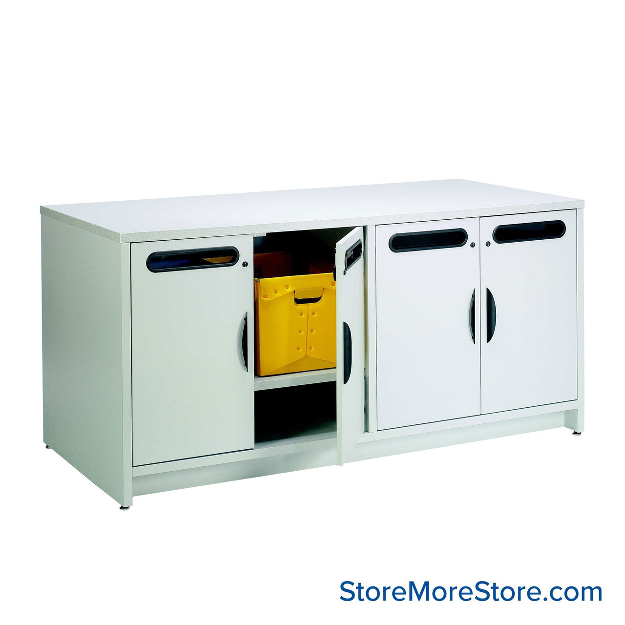 Mail Station Credenza, 71.5" W x 24" D, Includes Door Mailslots
