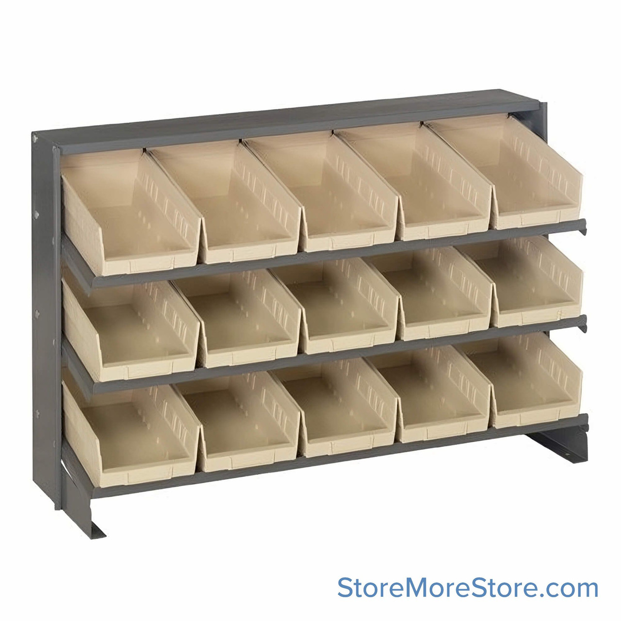 Workbench Parts Organizer, Ivory, 15 Bins