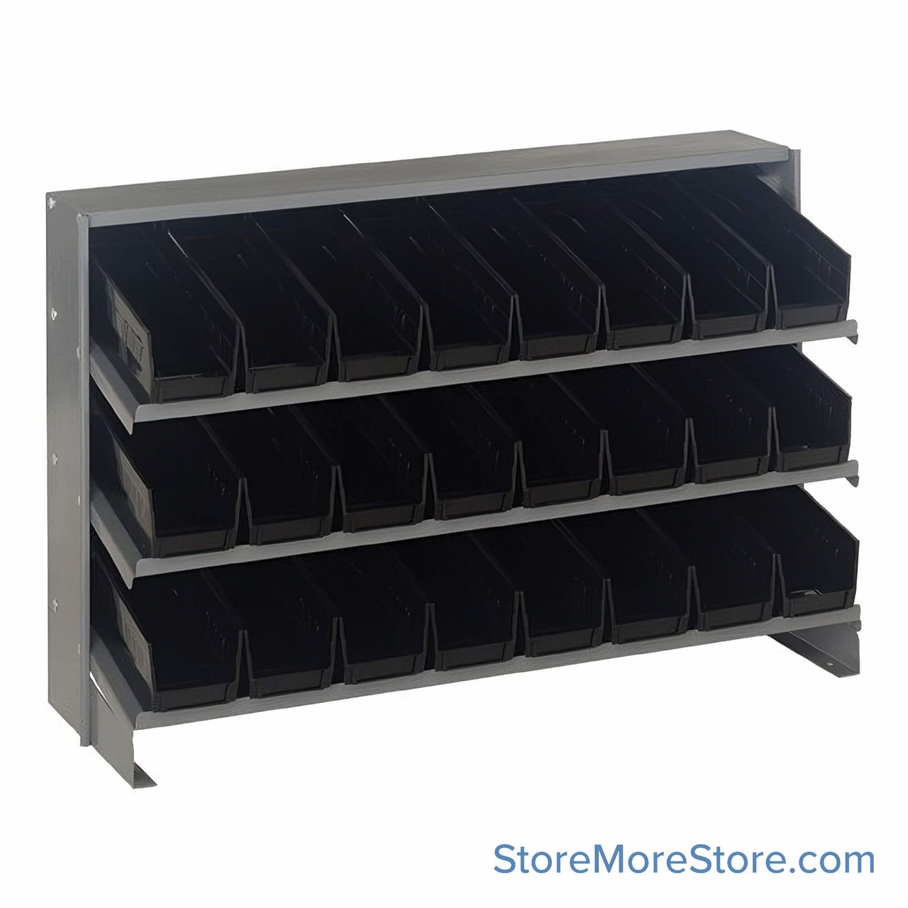 Workbench Parts Organizer, Black, 24 Bins