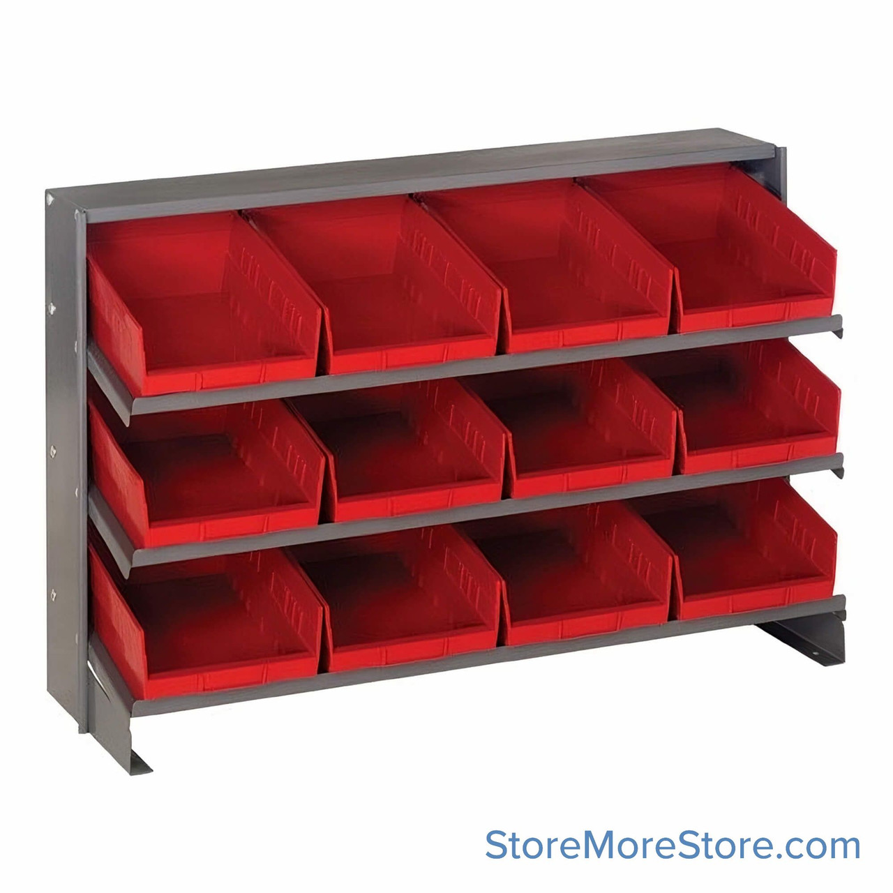 Workbench Parts Organizer, Red, 12 Bins