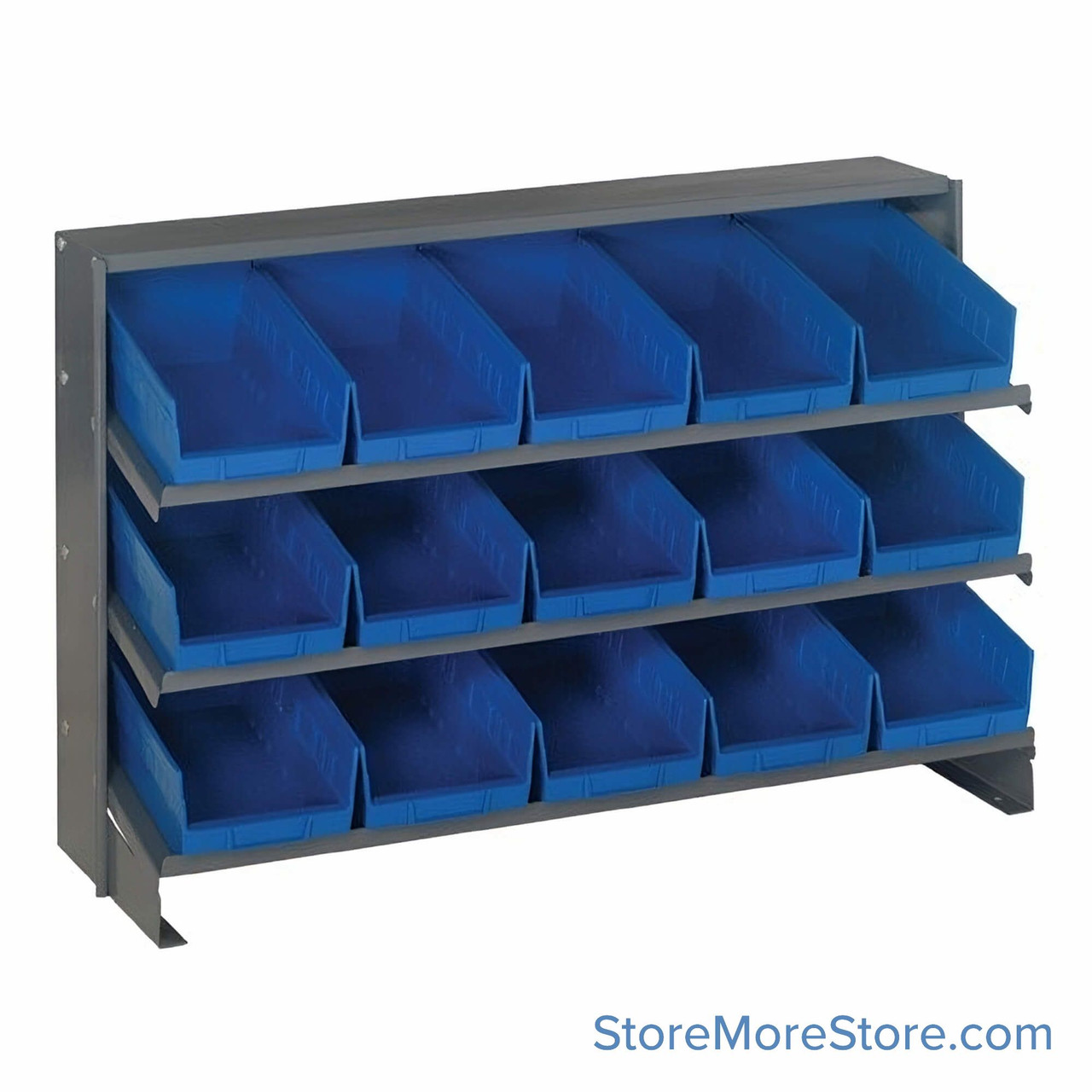 Workbench Parts Organizer, Blue, 15 Bins