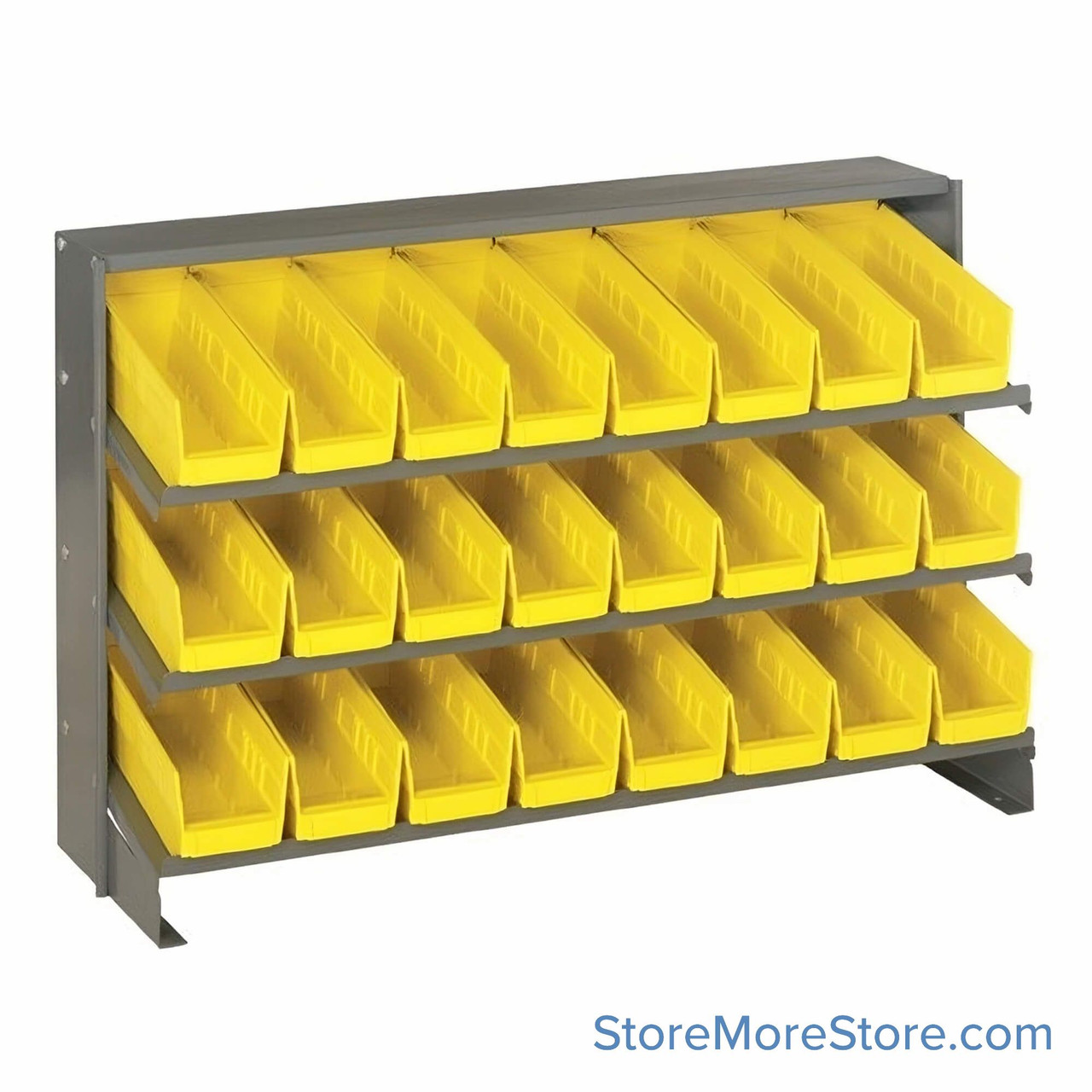 Workbench Parts Organizer, Yellow, 24 Bins