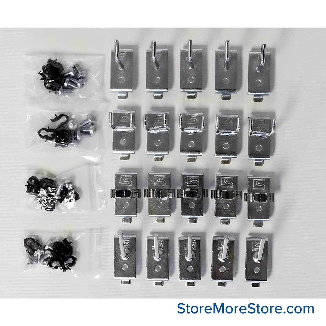 Square Hole Pegboard Accessories, 20 Hooks
