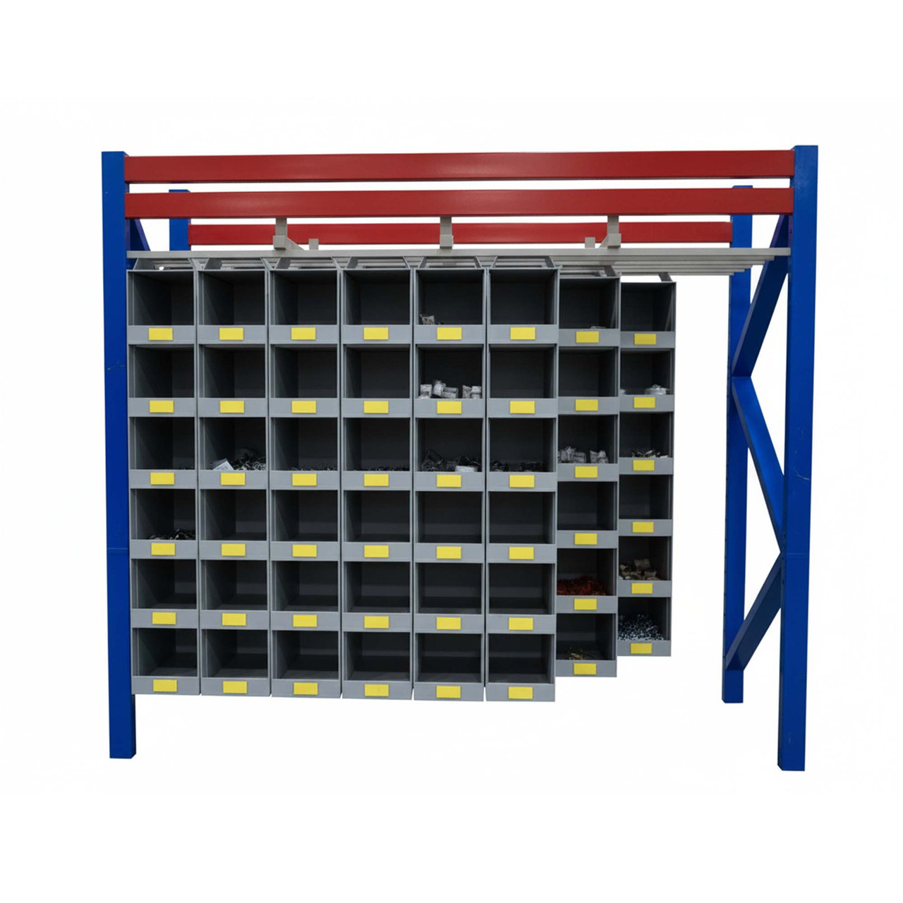 Pallet Rack Storage Bins, 144" W, 12"W x 12"D x 12"H - 198 Bins