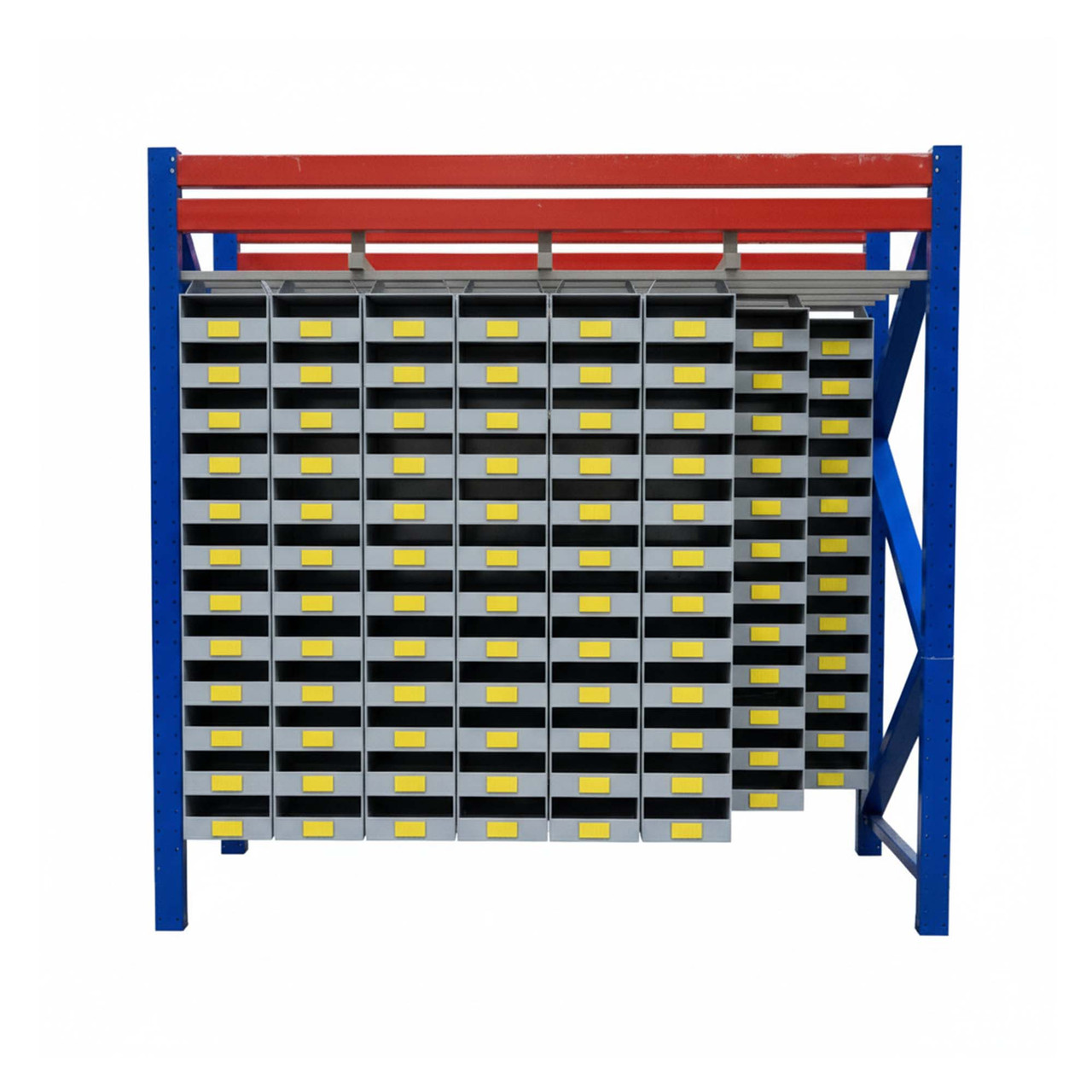 Pallet Rack Storage Bins, 96" W, 12"W x 12"D x 6"H - 252 Bins