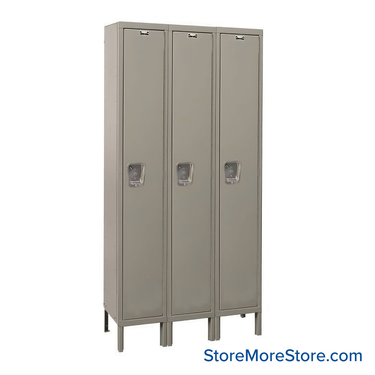 Storage Locker, 15" W x 36" D x 78" H, 3 Columns, 1 Tier, Unassembled