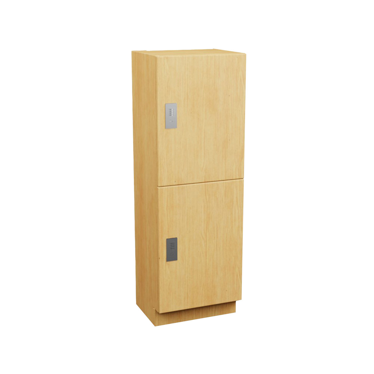 Plastic Laminate Lockers, 18" W x 24" D x 40" H, 24" Column Width, 2 Tiers, Combination Lock