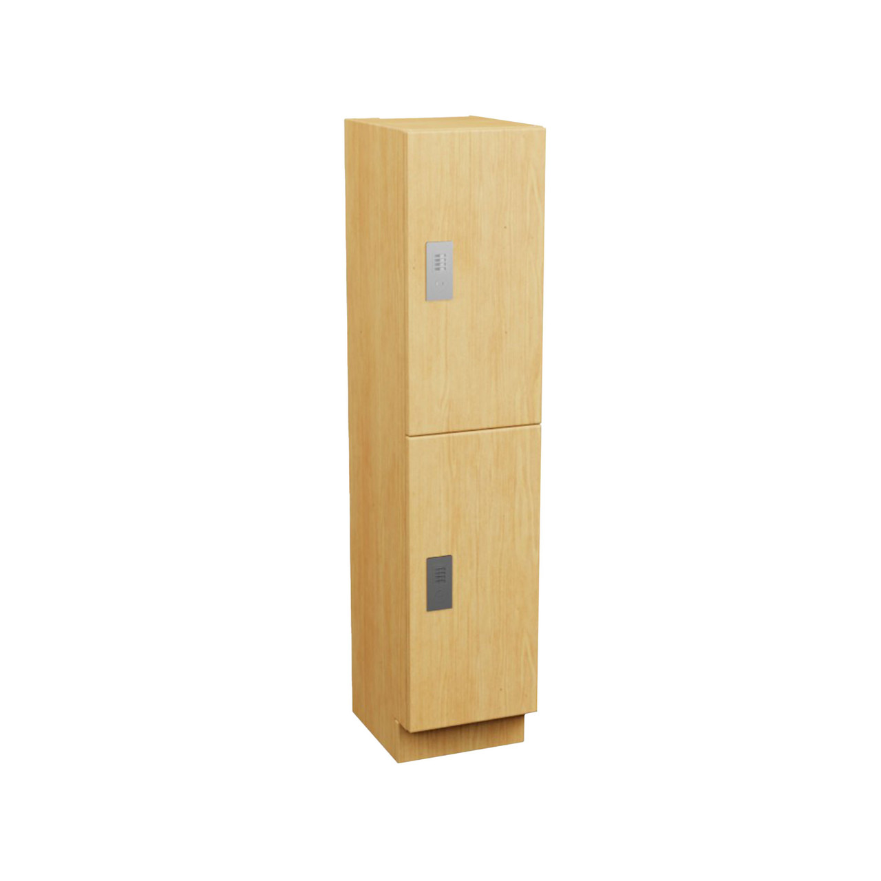 Plastic Laminate Lockers, 18" W x 12" D x 44" H, 12" Column Width, 2 Tiers, Combination Lock