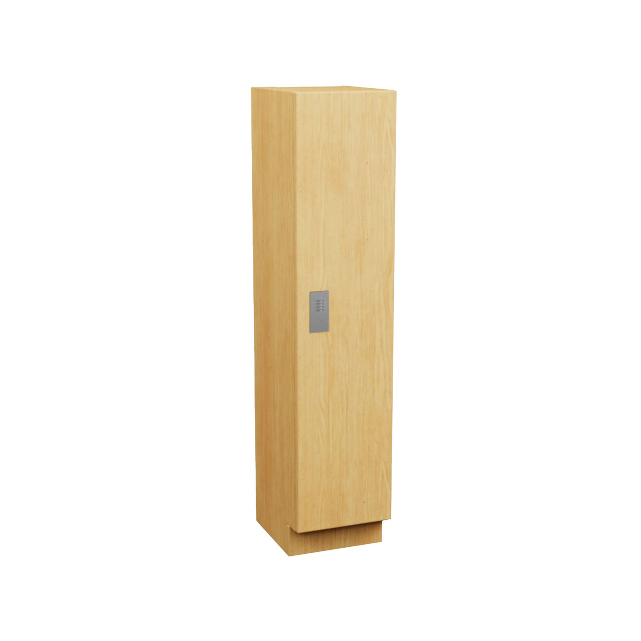 Plastic Laminate Lockers, 18" W x 15" D x 58" H, 15" Column Width, 1 Tier, Combination Lock