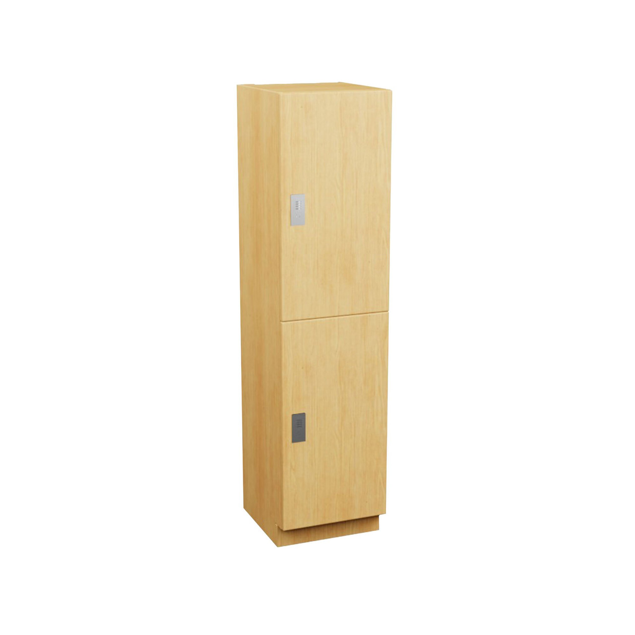 Plastic Laminate Lockers, 18" W x 20" D x 76" H, 18" Column Width, 2 Tiers, Padlock Hasp