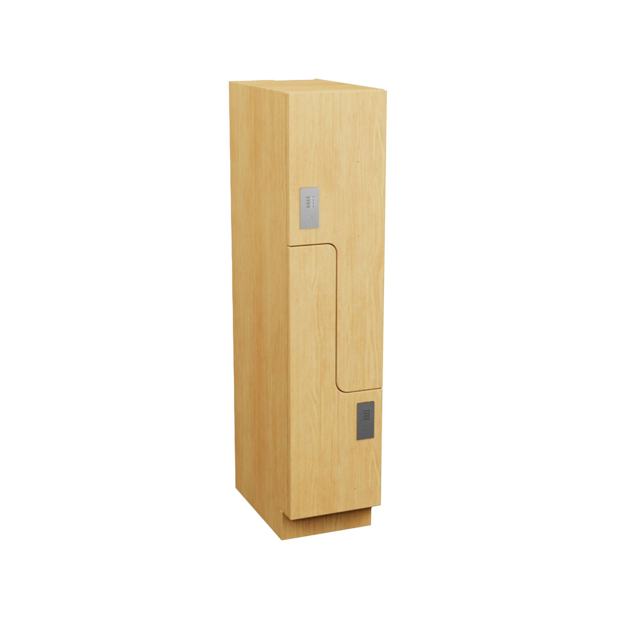 Plastic Laminate Lockers, 15" W x 20" D x 58" H, 15" Column Width, 2(Z-Style) Tiers, Padlock Hasp