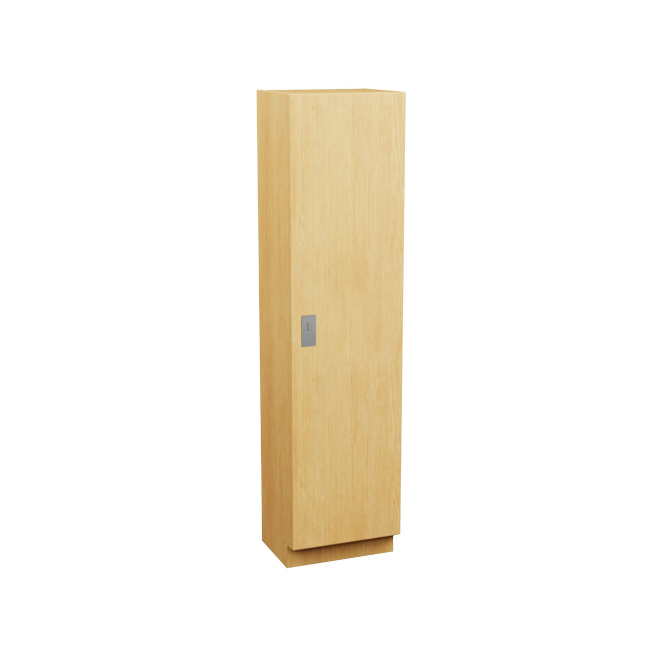 Plastic Laminate Lockers, 18" W x 24" D x 94" H, 24" Column Width, 1 Tier, Combination Lock