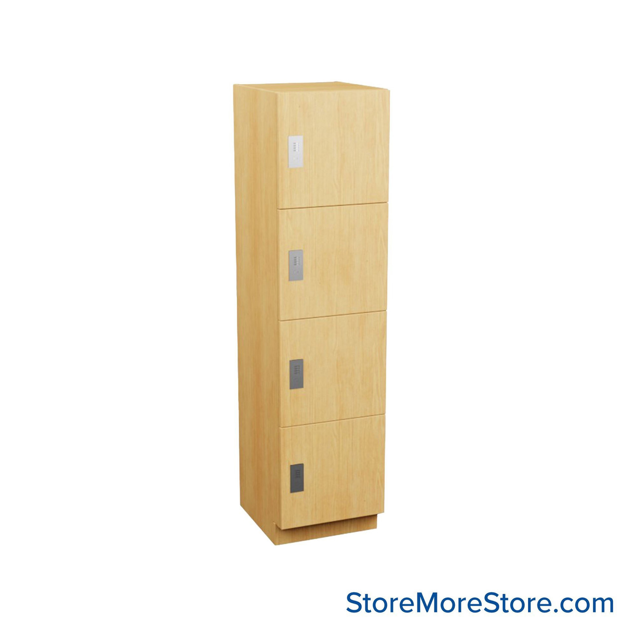 Multi-Compartment Lockers, 24" W x 20" D x 94" H, 24" Column Width, 4 Tiers, Padlock Hasp