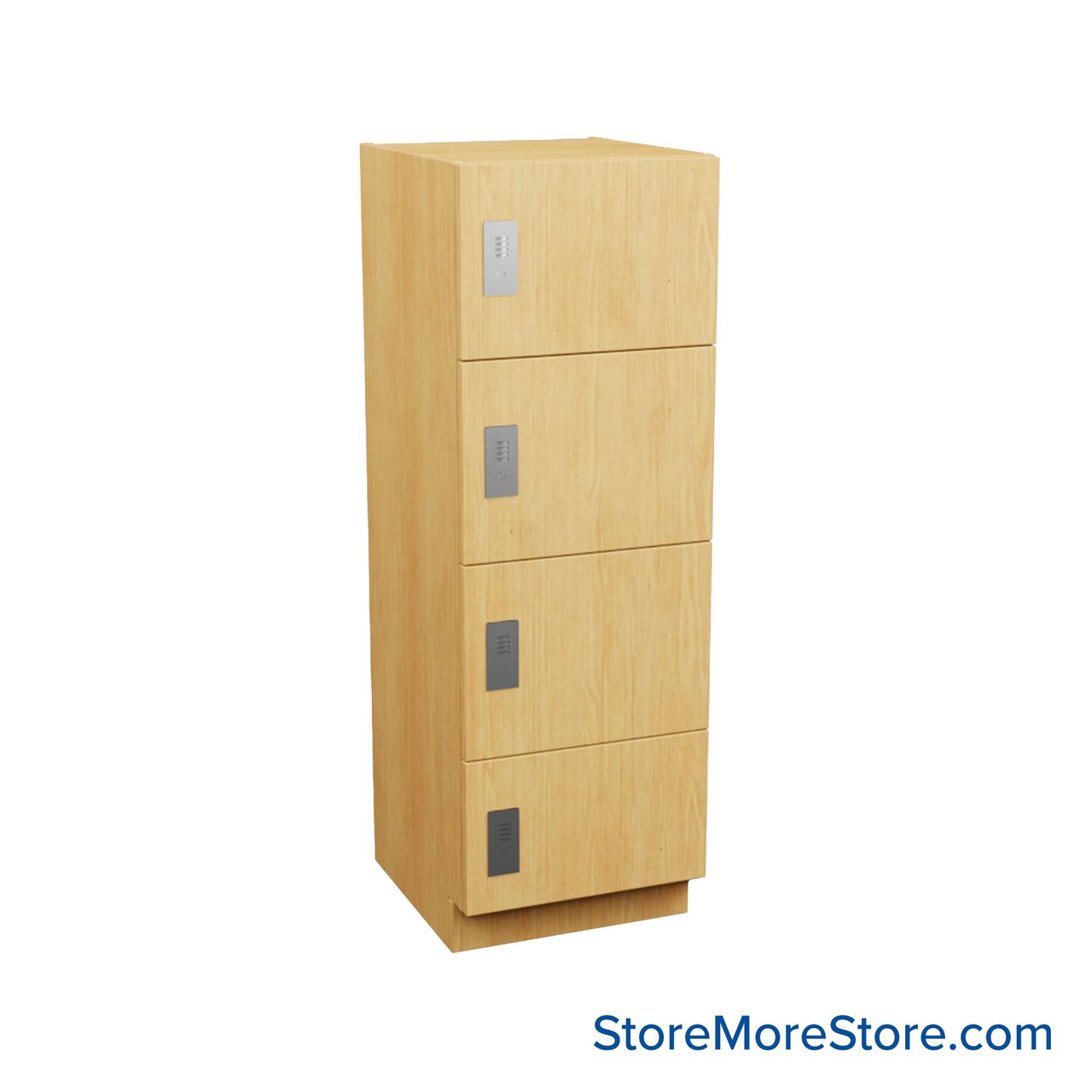 Multi-Compartment Lockers, 18" W x 24" D x 40" H, 18" Column Width, 4 Tiers, Padlock Hasp