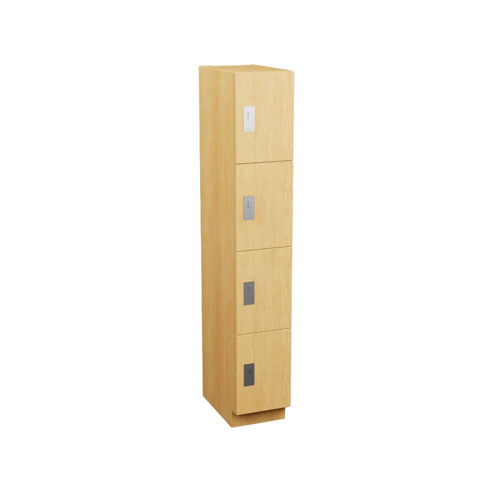 Multi-Compartment Lockers, 15" W x 24" D x 94" H, 15" Column Width, 4 Tiers, Combination Lock