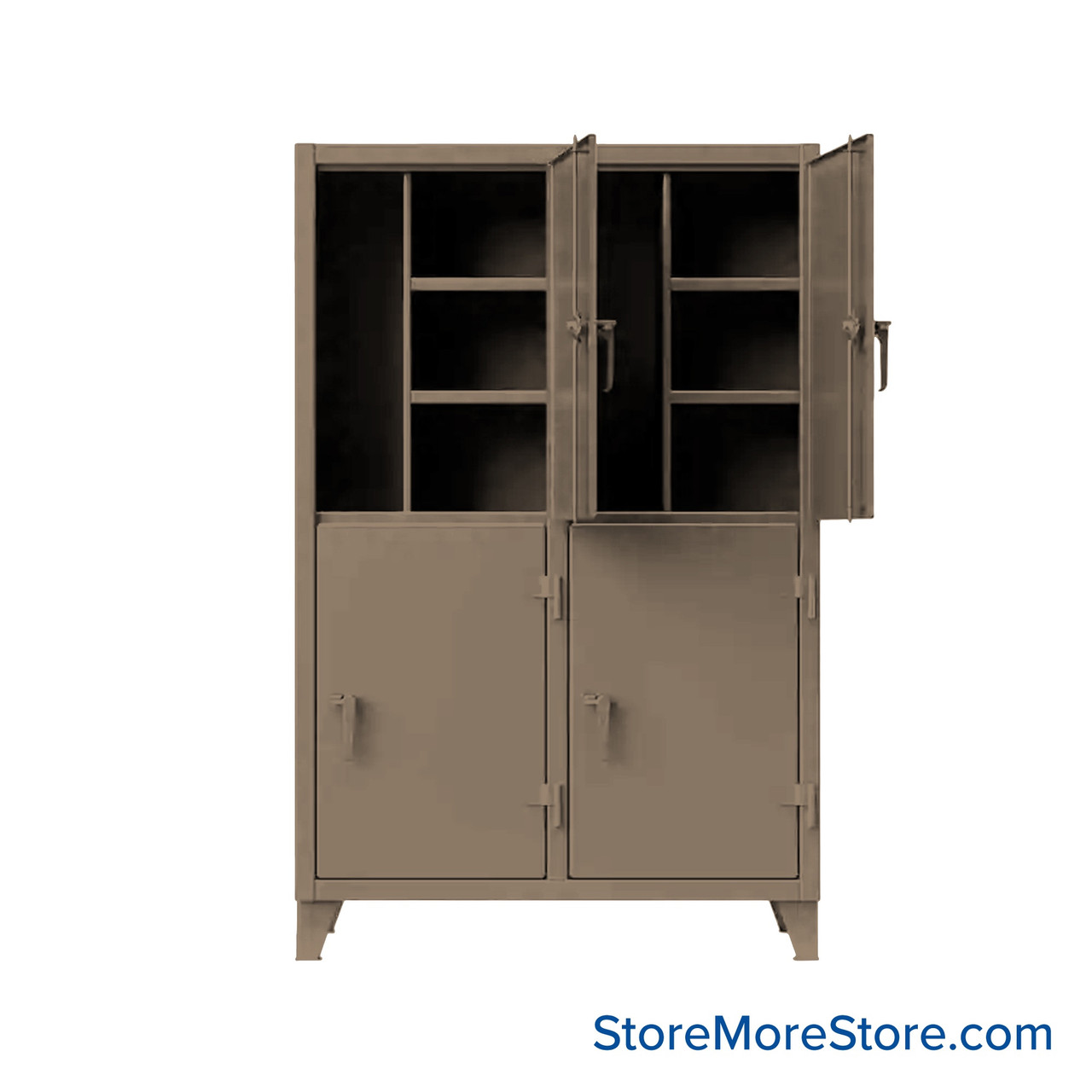 Metal Locker Wardrobe, 50'' W x 24'' D x 78'' H, Padlock Hasp