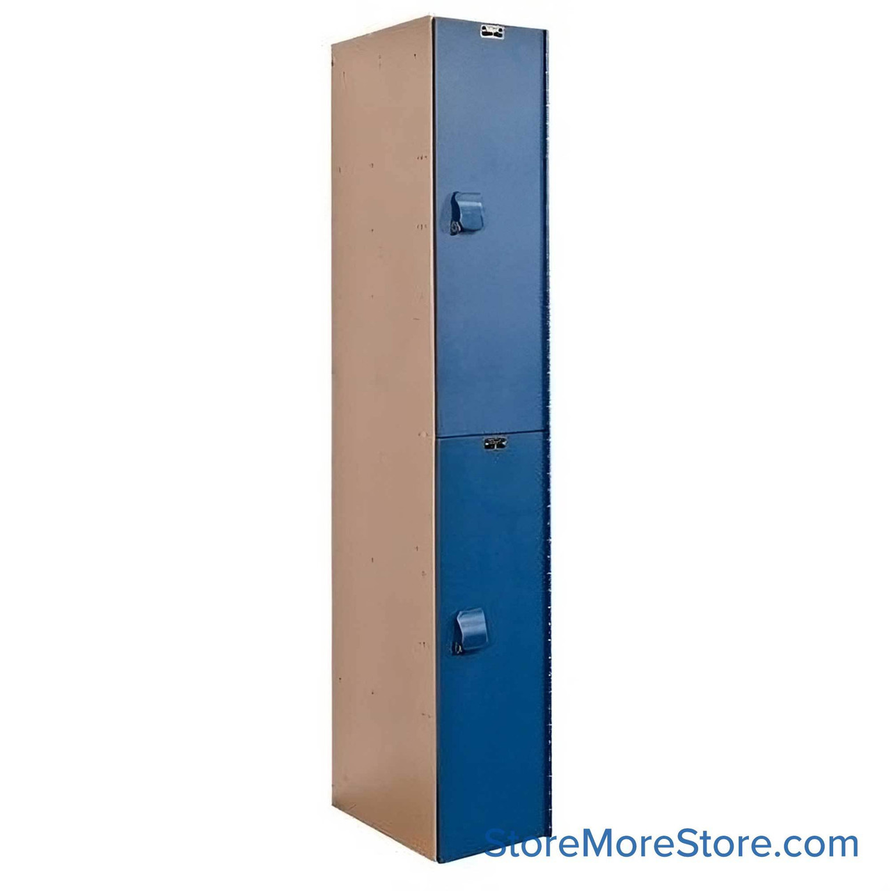 Plastic Lockers, 12" W x 18" D x 72" H, 2 Tiers