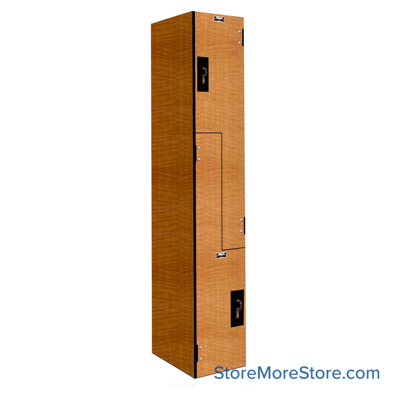 Phenolic Locker, 12" W x 18" D x 72" H, 2(Z-Style) Tiers, Padlock Hasp