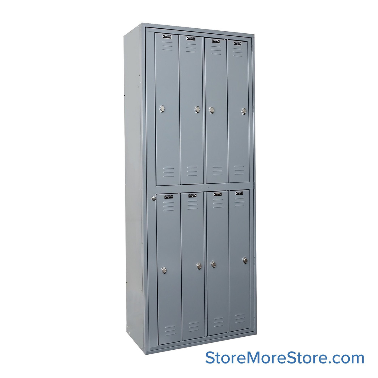 Laundry Lockers, 32.56'' W x 21'' D x 84'' H, 2-Tier/8 Compartment Uniform Exchange