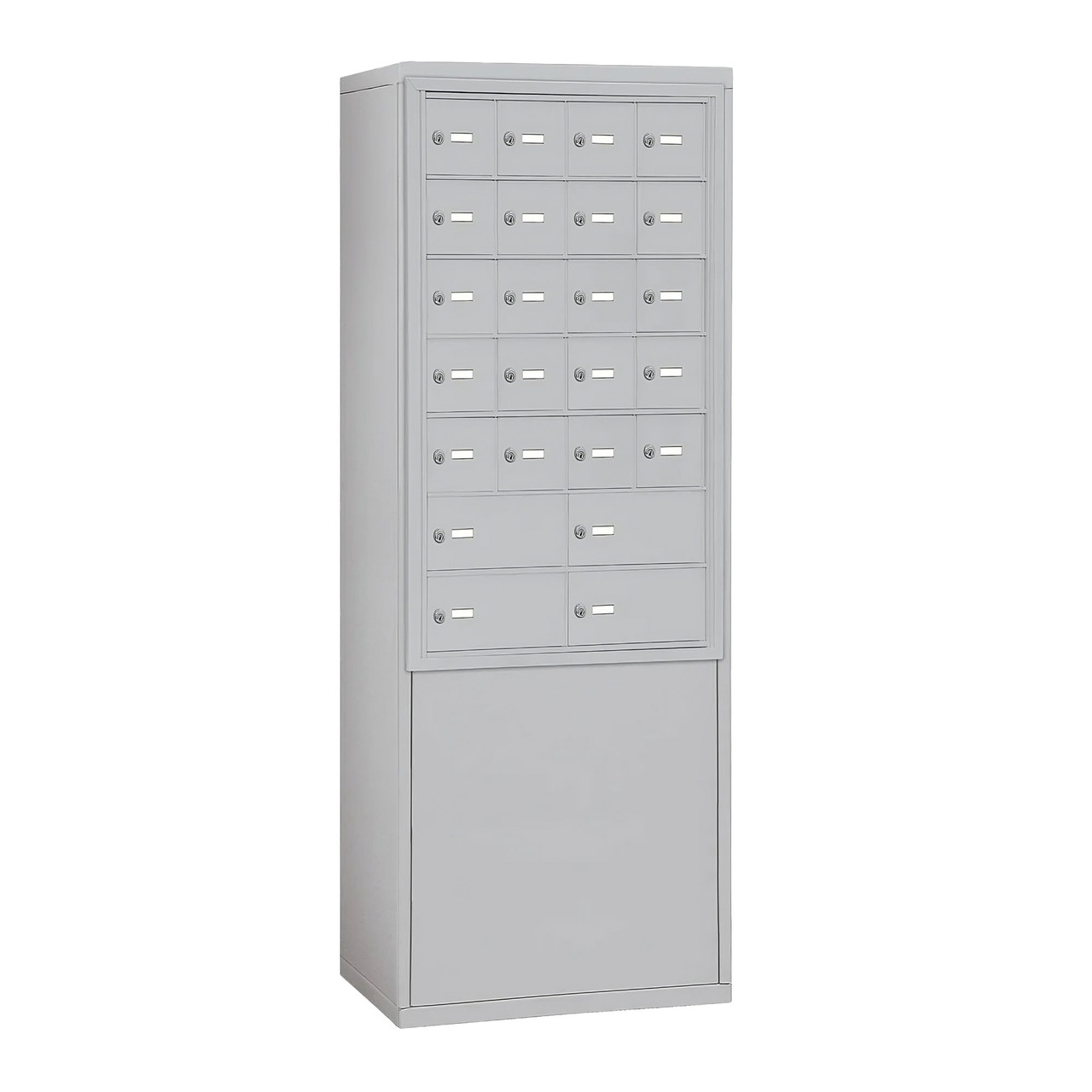Cellphone Storage Lockers, 30.5" W x 9.25" D x 66.5" H, Yes Cabinet Included, Recessed, 24 Compartments