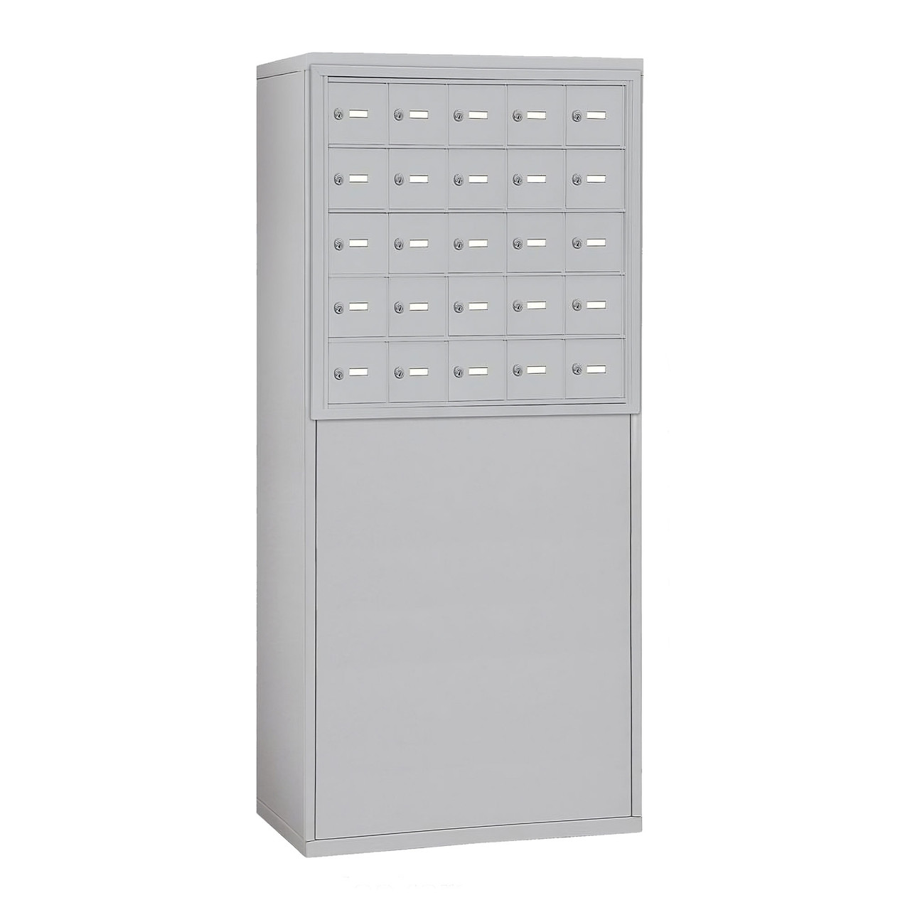 Cellphone Storage Lockers, 37" W x 9.25" D x 66.5" H, Yes Cabinet Included, Recessed, 25 Compartments