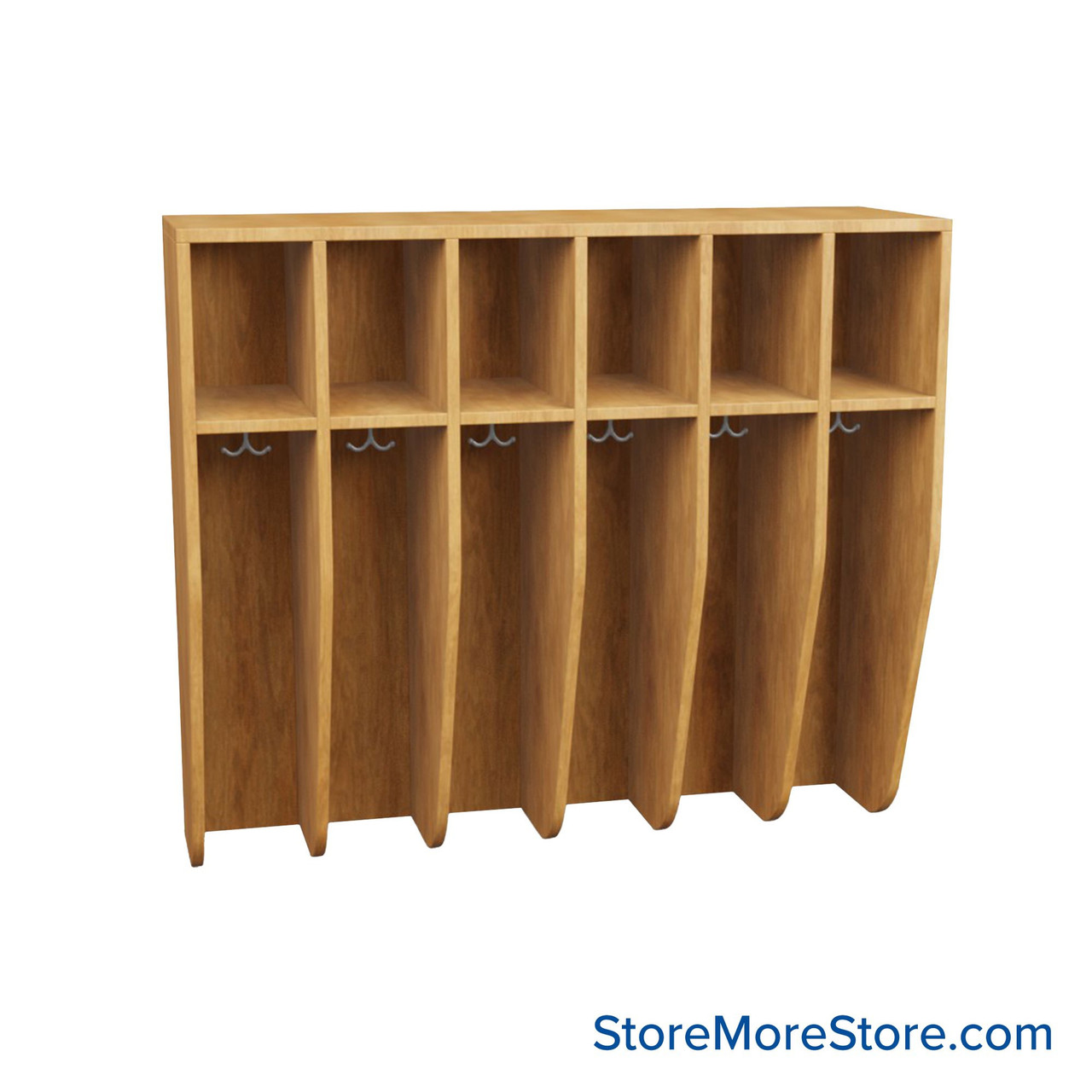 Wall Locker, 48" W x 16" D x 42" H, 6 Columns
