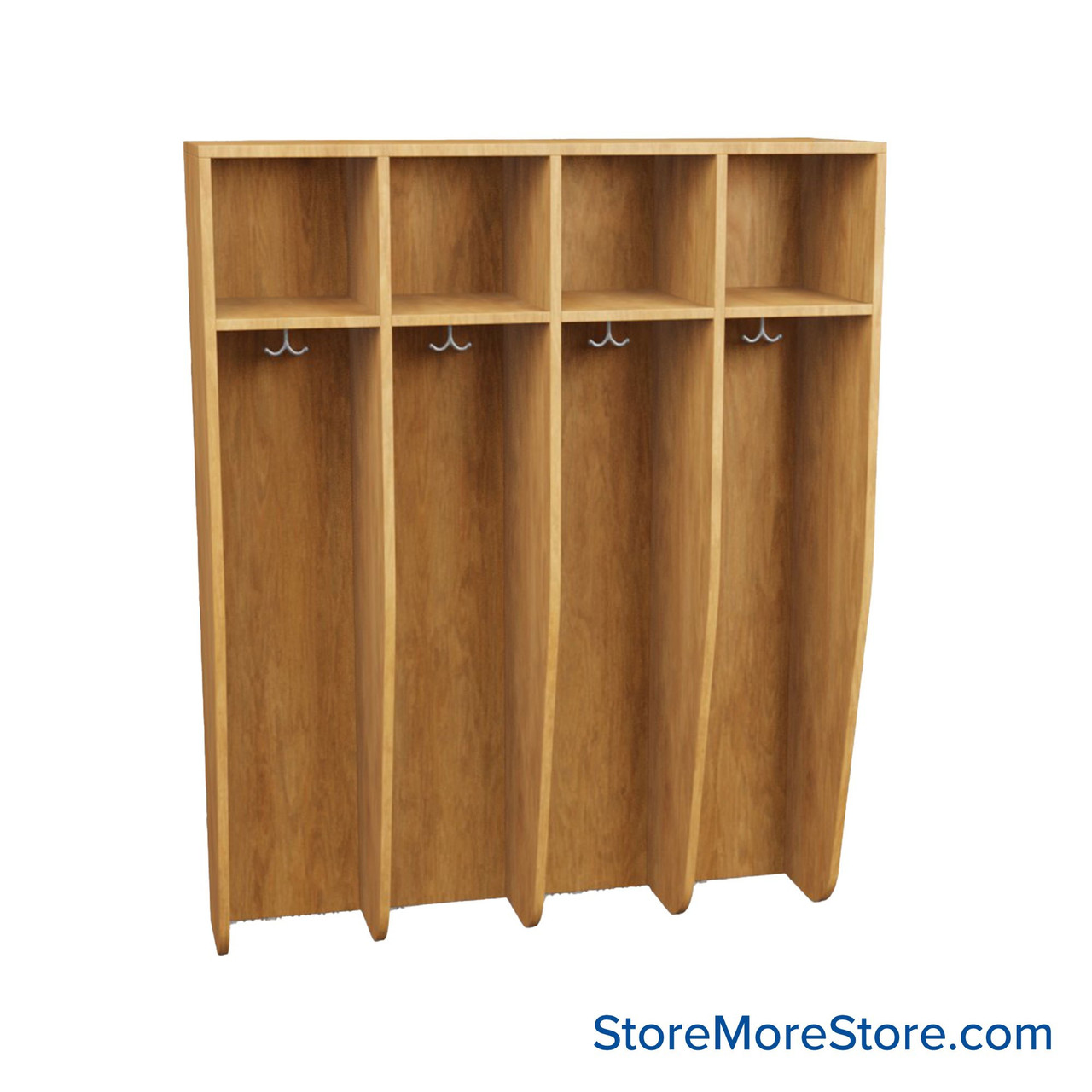 Wall Locker, 48" W x 16" D x 60" H, 4 Columns