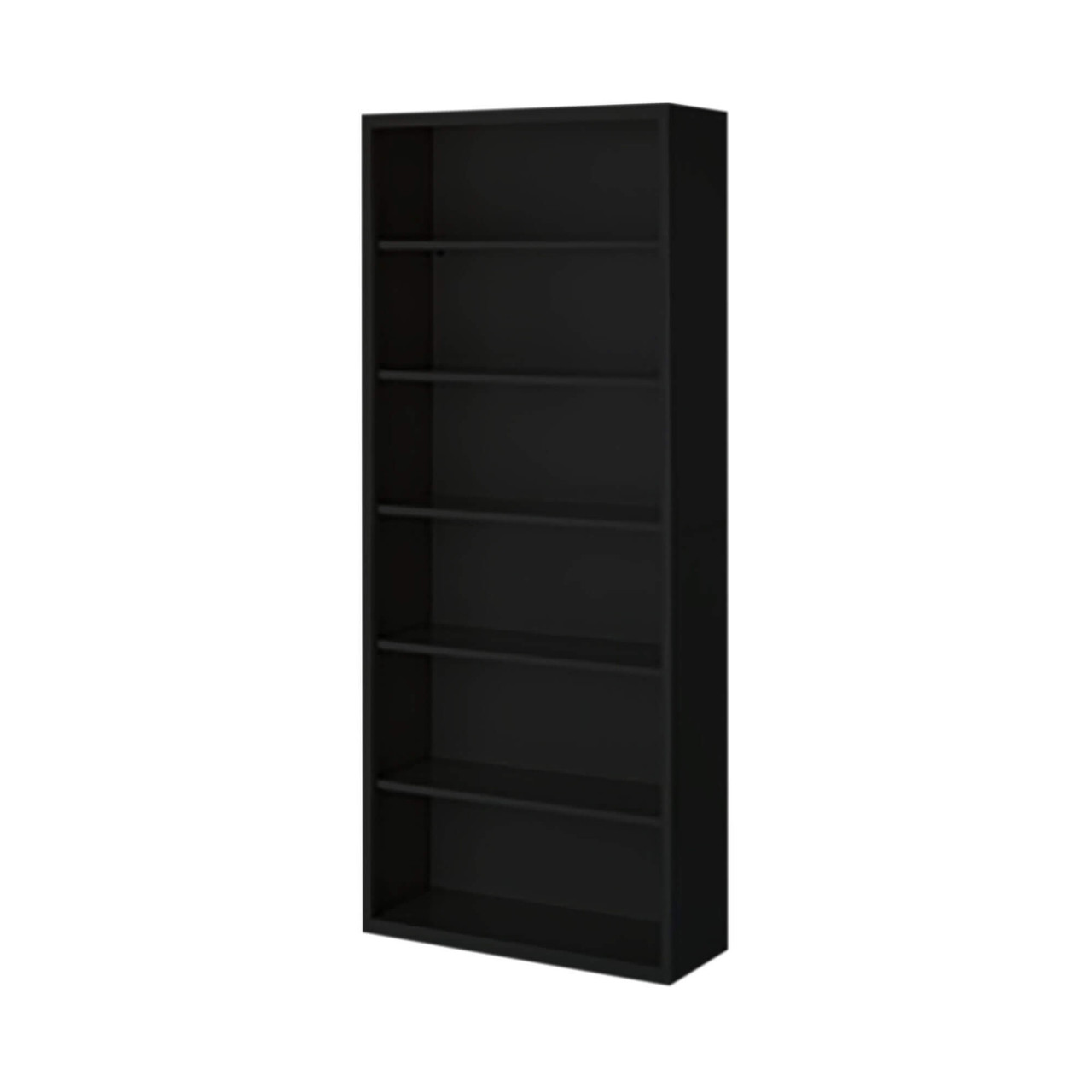 Steel Bookcases, 13" D x 84" H, 6 Levels, Without Casters