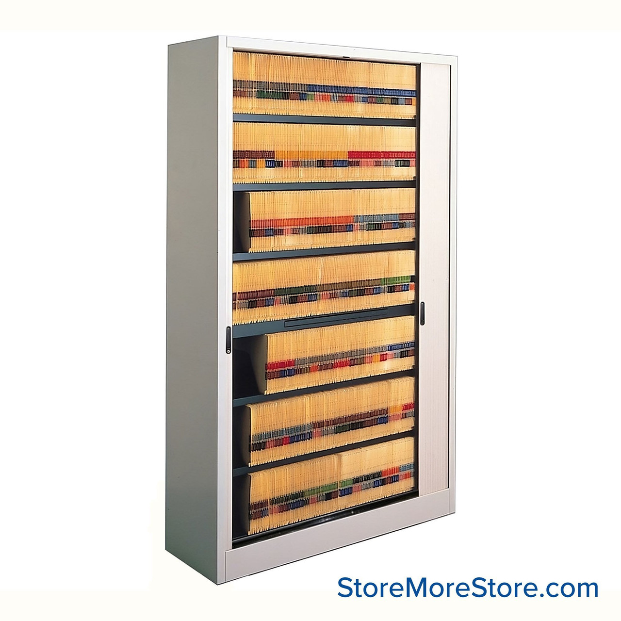 Tambour Door Storage Cabinet, 48" W x 83" H