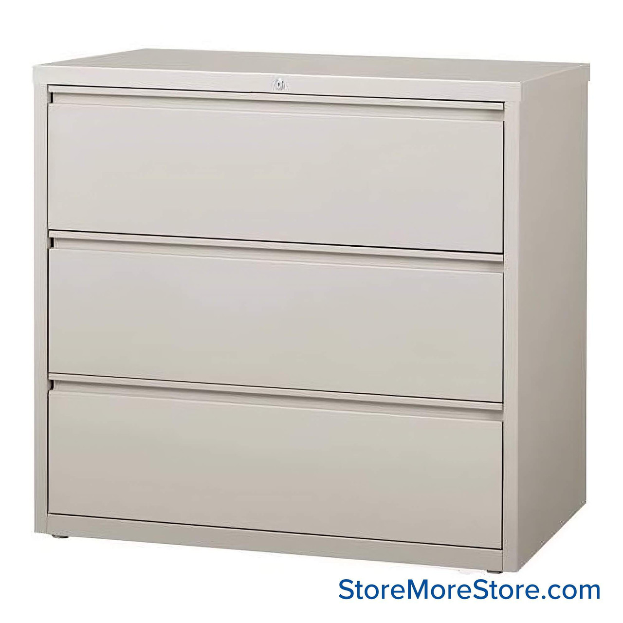 Lateral File Cabinet, 42" W x 40.25" H, 3 Drawers