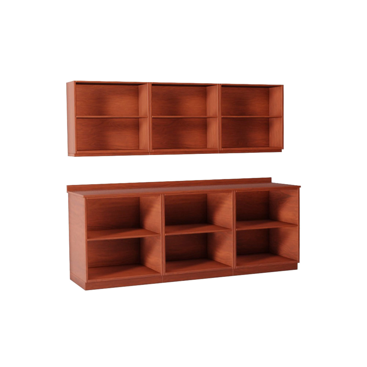 Workroom Cabinets, 96" W x 24" D x 36" H, Open Wall Cabinets