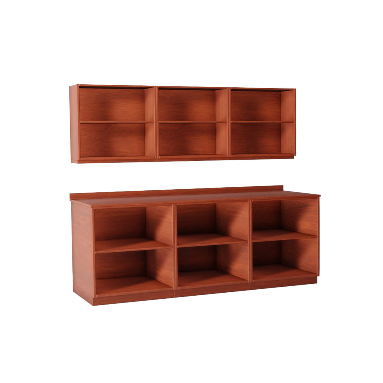 Workroom Cabinets, 96" W x 30" D x 36" H, Open Wall Cabinets
