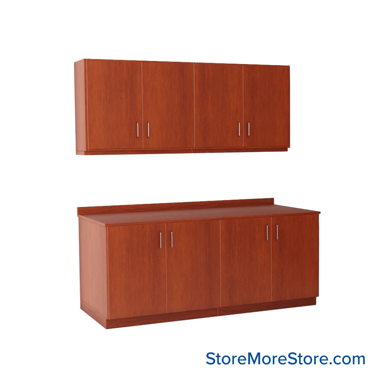 Workroom Cabinets, 72" W x 30" D x 30" H, Closed Wall Cabinets, Key Lock