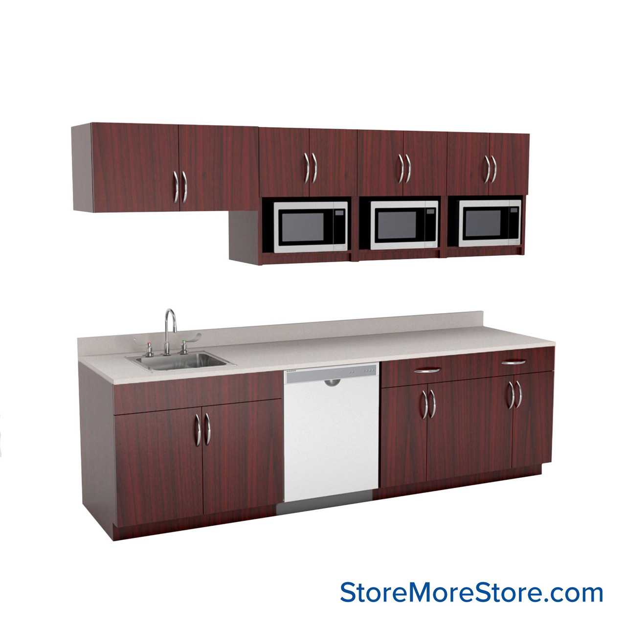 Breakroom Cabinets, 9" Wide - Option 3 Break Room Layout