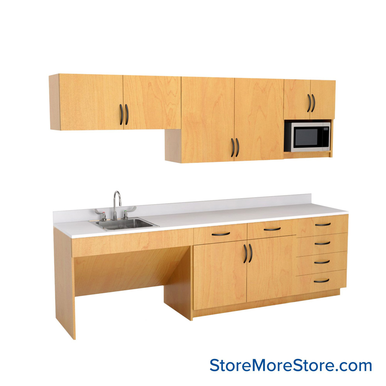 Breakroom Cabinets, 9" Wide - Option 6 Break Room Layout
