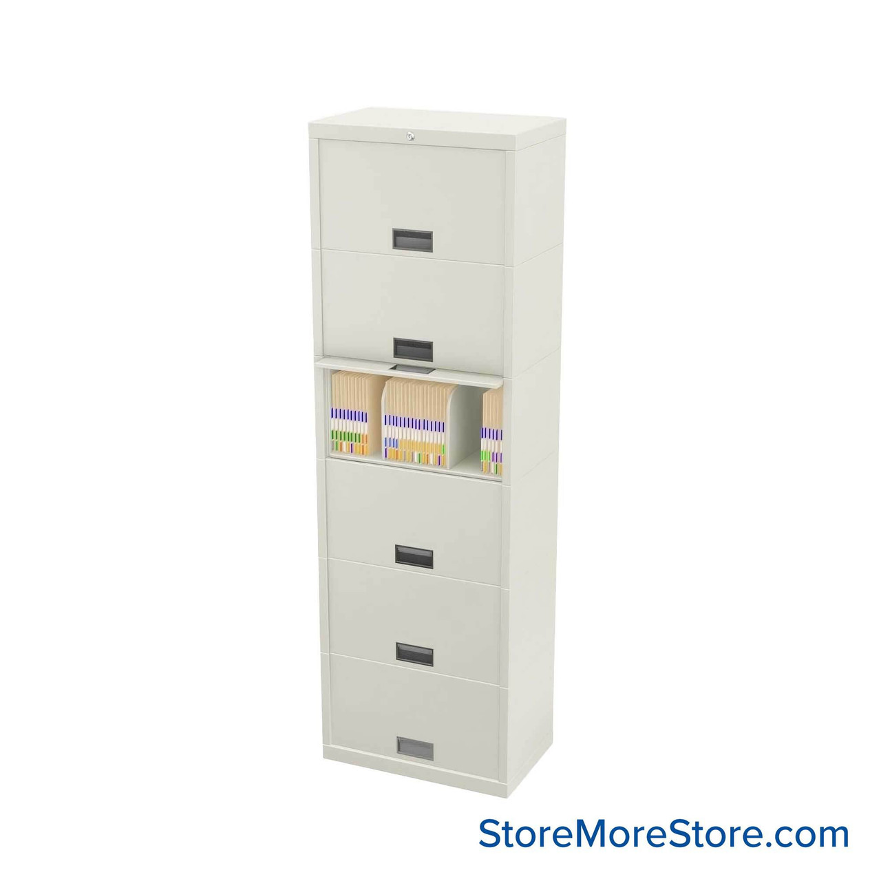 Flipper Door Cabinet, 24" W x 15" D x 76" H, 6 Levels, Gang Lock