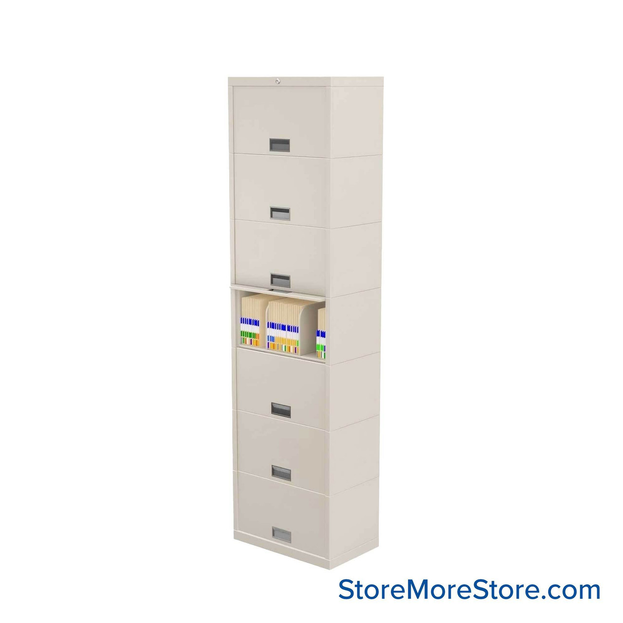 Flipper Door Cabinet, 24" W x 15" D x 88" H, 7 Levels, Gang Lock