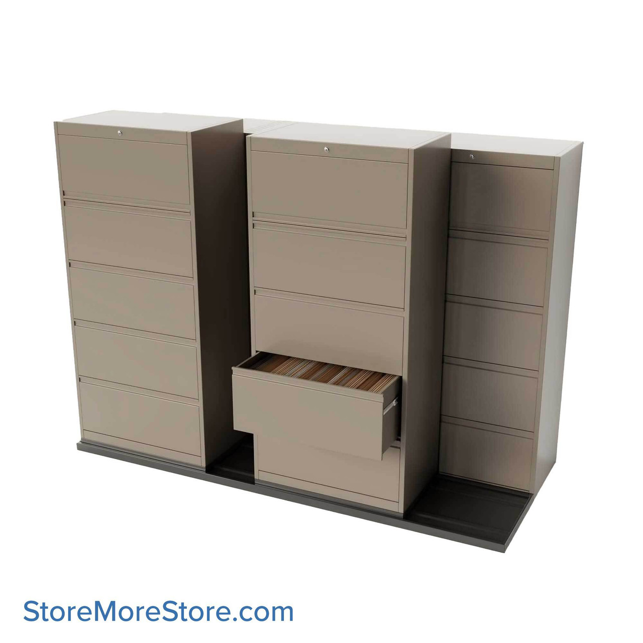 Sliding Lateral File Cabinets, 94" Wide