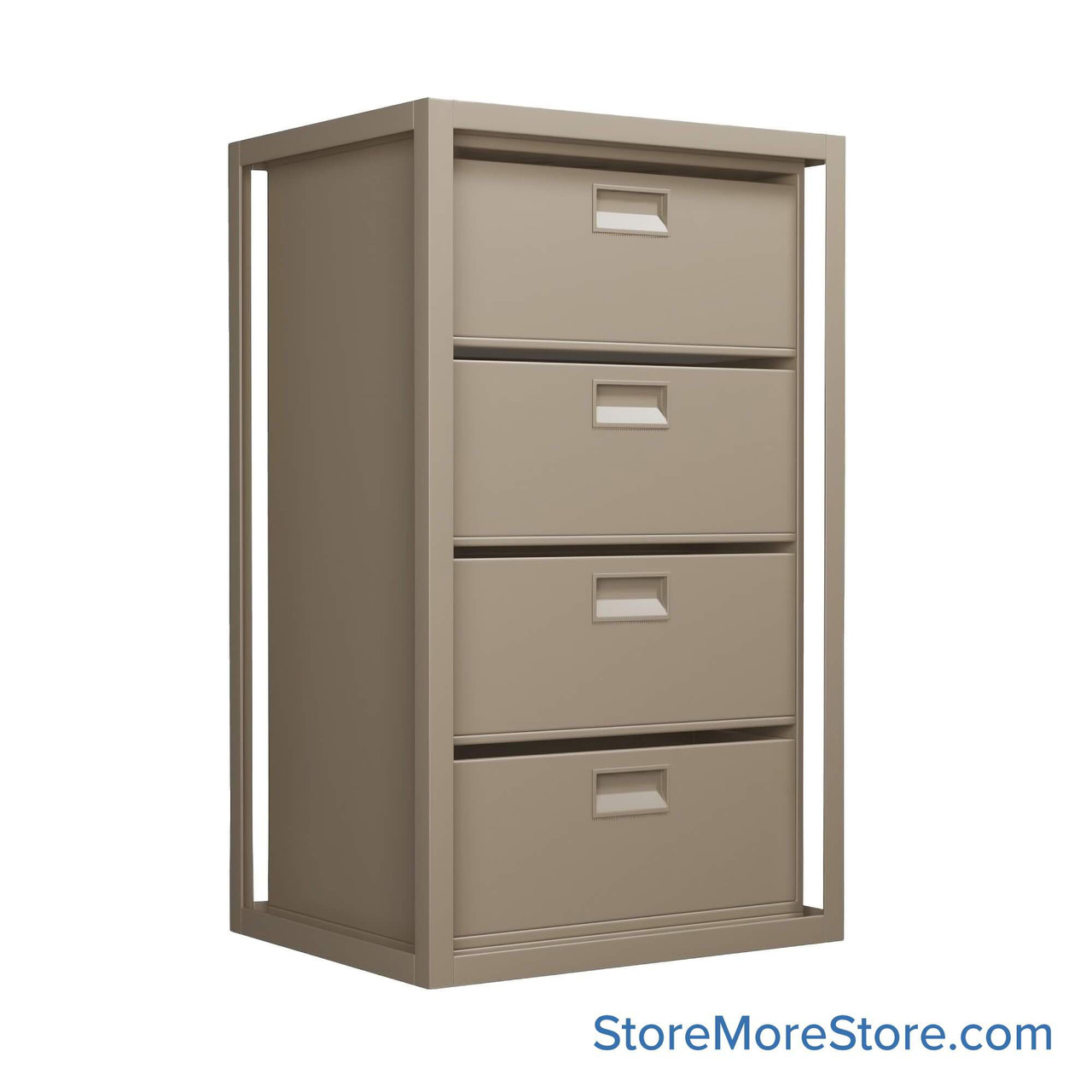 Rotary File Cabinet, 30.75" W x 25" D x 51" H, Adder Unit, File Drawers