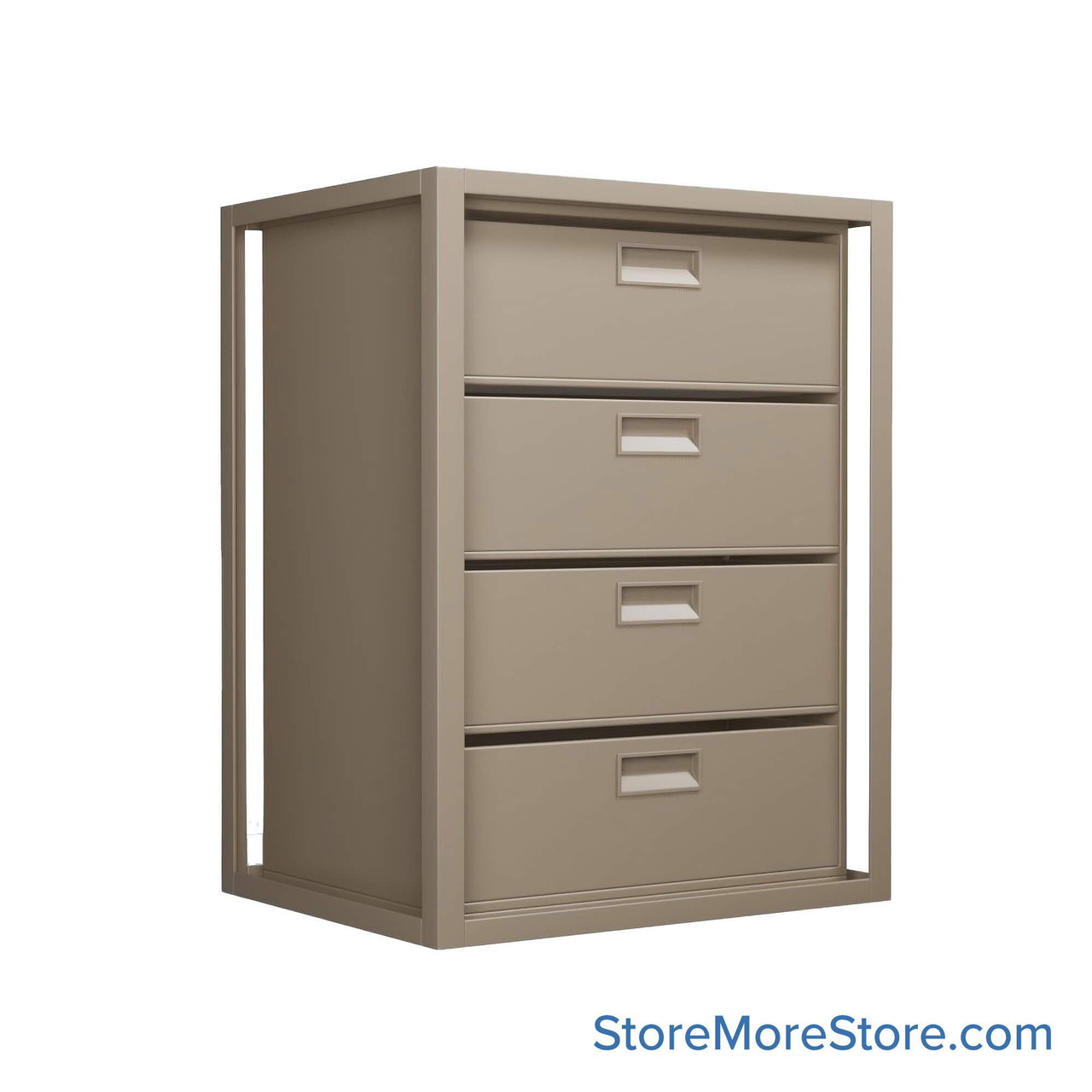 Rotary File Cabinet, 38.75" W x 31" D x 51" H, Adder Unit, File Drawers