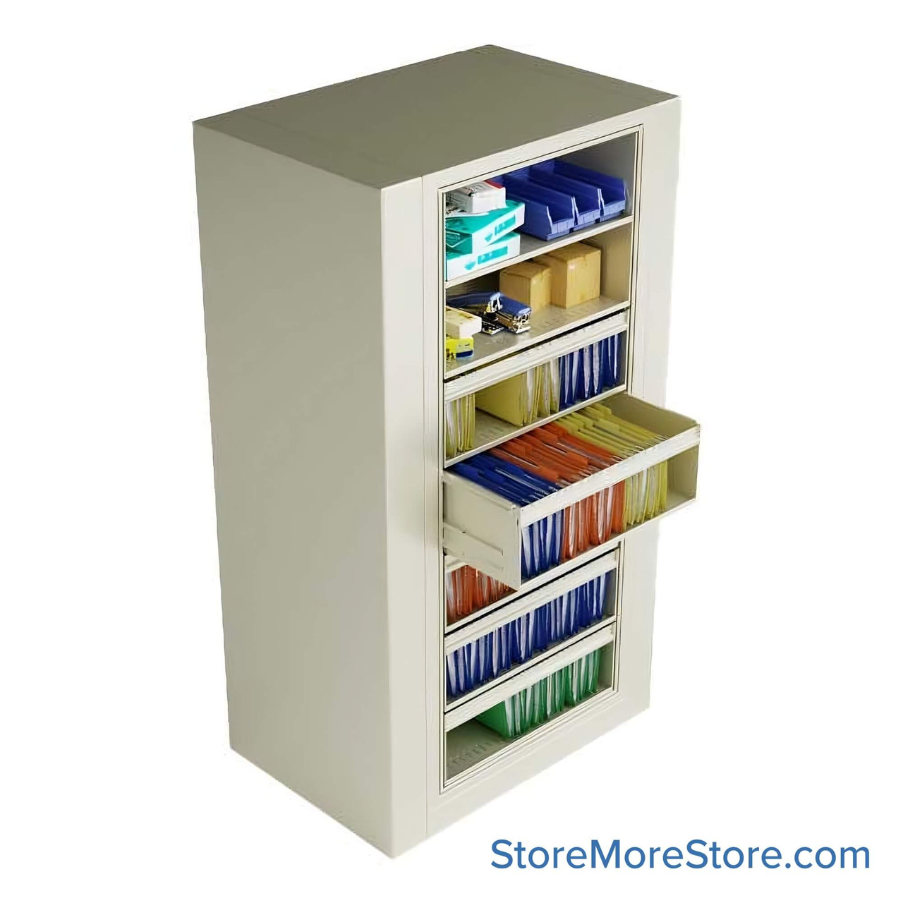 Lockable Rotary Action File Medical Cabinets, 7 Shelf