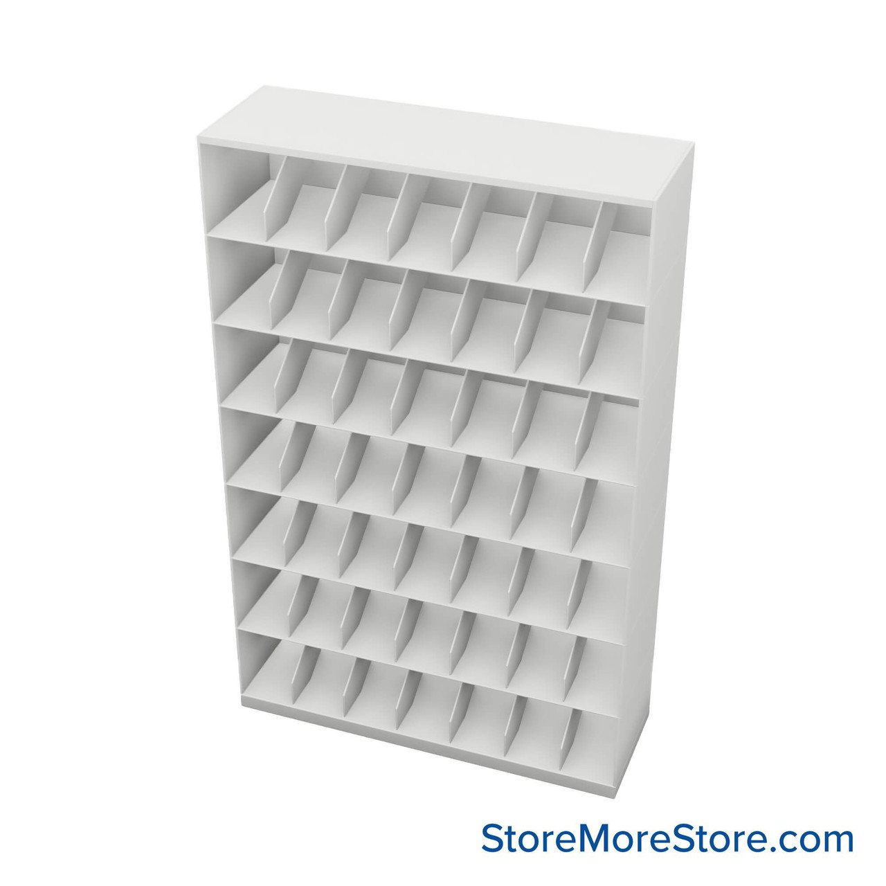 Stackable Metal Shelves, 48" W x 16.25" D x 73" H, Legal Size, 7 Levels, Fixed Welded Dividers