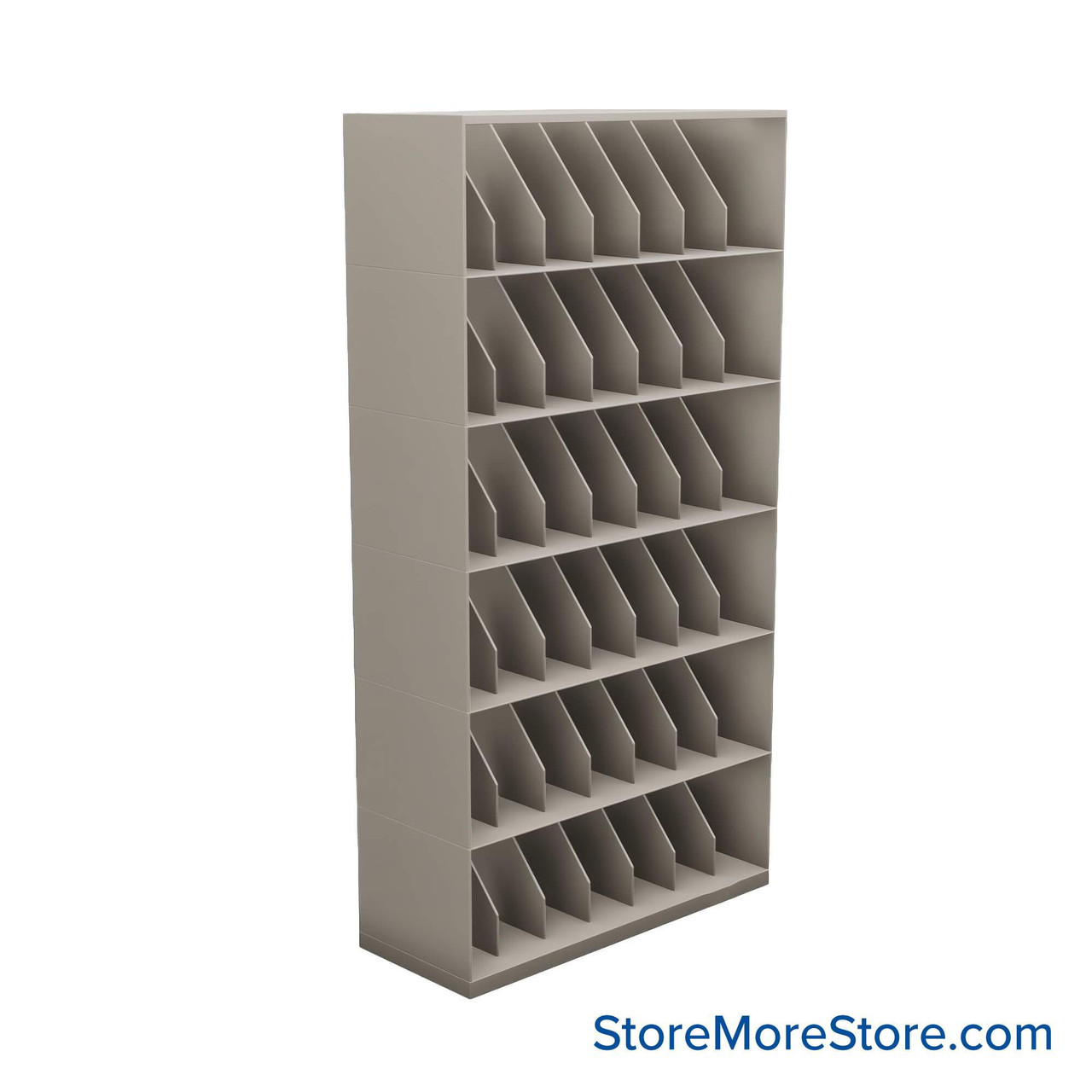 Stackable Metal Shelves, 48" W x 19.25" D x 63" H, x-Ray Size, 6 Levels, Fixed Welded Dividers