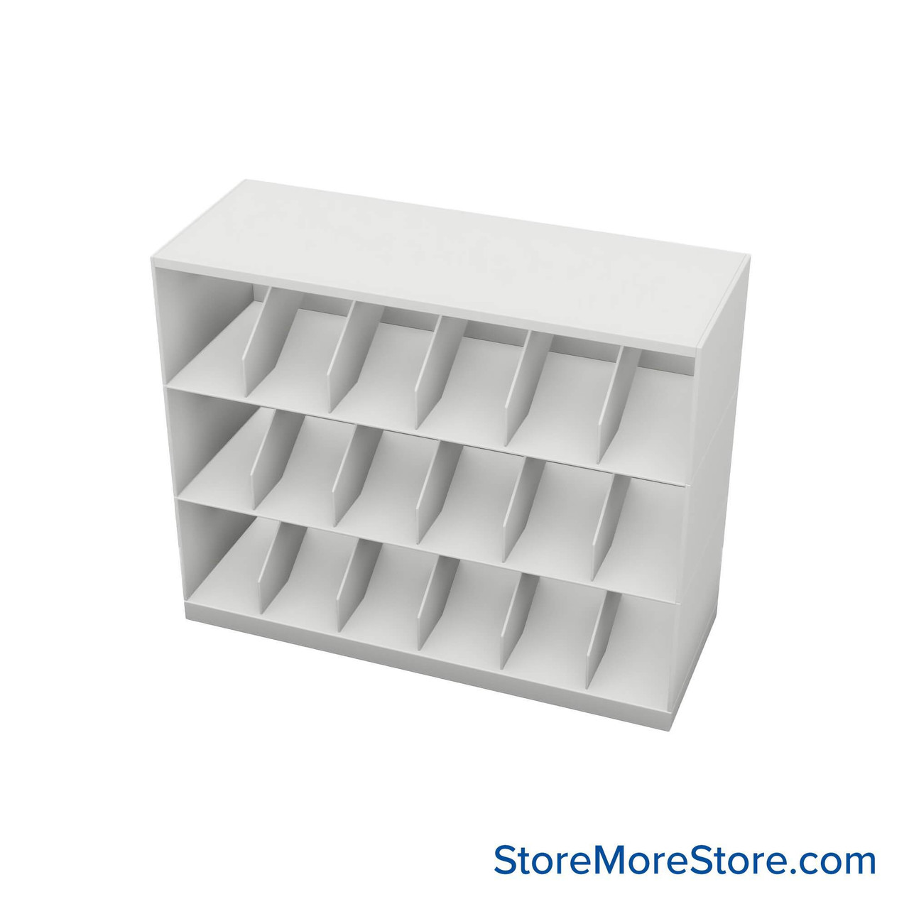 Stackable Metal Shelves, 42" W x 16.25" D x 33" H, Legal Size, 3 Levels, Fixed Welded Dividers